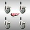 Service Caster 4 Inch 316SS Gray Poly Swivel 1 Inch Expanding Stem Caster Set Lock Brake SCC-SS316TTLEX20S414-PPUB-1-4 - alternate 4